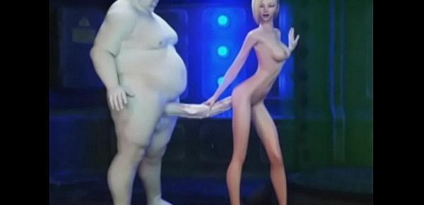  3D Fat Aliens Destroy Slim Teens!